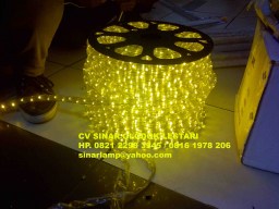 Lampu Selang Led Kotak warna Kuning